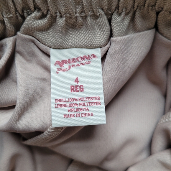 Girls A-Line Pleated Khaki Scooter Skirt Skort Uniform Striped Ribbon Belt Size - Picture 4 of 6